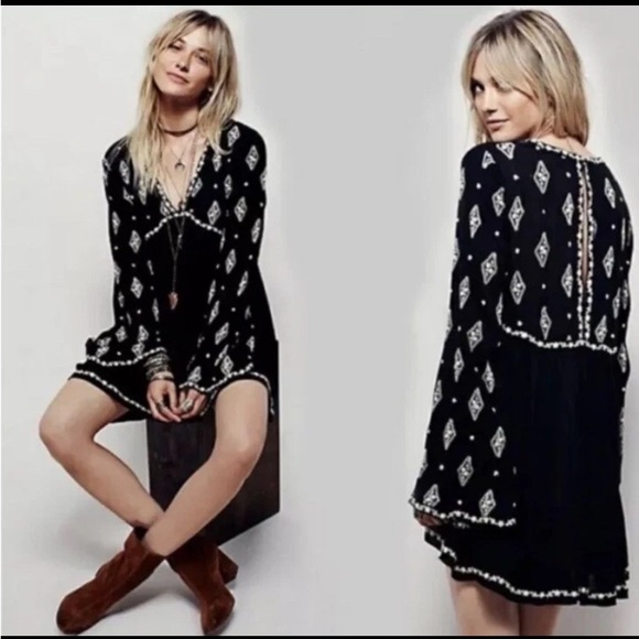 Free People Sheer Lace Bohemian Women’s Tunic Size Small Cottagecore - Picture 12 of 12